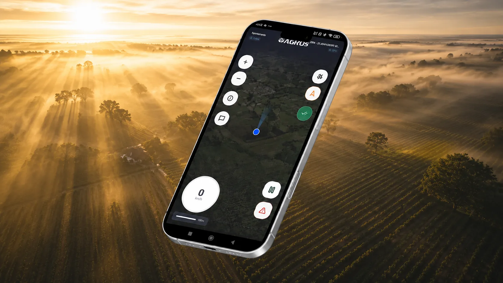 Interface do AGROs Mobile